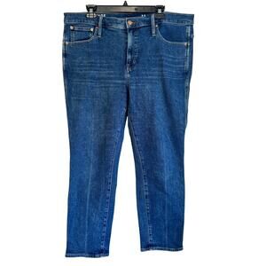 J.Crew Vintage Slim Straight Jeans Blue Sz 33 Ankle Stretch